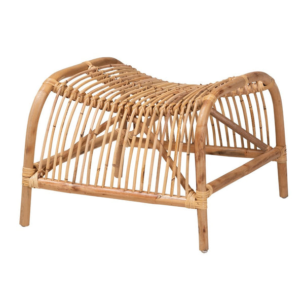 Baxton Studio Baxton Studio Lamaria Handcrafted Rattan Chair & Footstool Set - Modern Bohémien Comfort & Style DC9099-Rattan-2PC Set