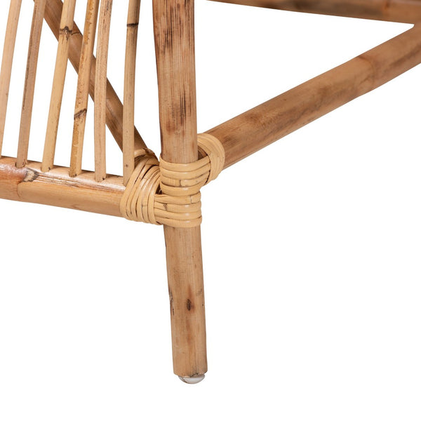 Baxton Studio Baxton Studio Lamaria Handcrafted Rattan Chair & Footstool Set - Modern Bohémien Comfort & Style DC9099-Rattan-2PC Set