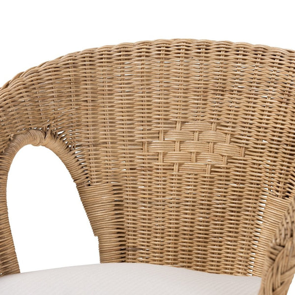 Baxton Studio Baxton Abbey 3-Piece Modern Bohemian Living Room Set – Handcrafted Rattan with Cozy Cushions Abbey-Rattan-3PC Set