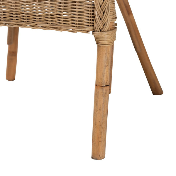 Baxton Studio Baxton Abbey 3-Piece Modern Bohemian Living Room Set – Handcrafted Rattan with Cozy Cushions Abbey-Rattan-3PC Set