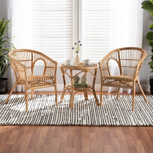 Baxton Studio Baxton Studio Alleta 3-Piece Rattan Living Room Set - Modern Bohemian Comfort for Small Spaces Alleta-Rattan-3PC Set