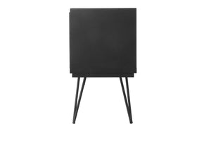 Lh Imports Metro Noir Havana Sideboard - Stylish Acacia & Iron Design With 3 Cabinets For Ideal Storage Solutions Brown,White,Black Solid Acacia,Iron,Mdf,Acacia Veneer Nha003b