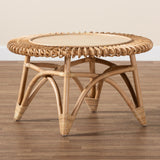 Baxton Studio Bali & Pari Elani Modern Bohemian Natural Rattan Coffee Table