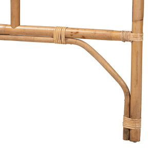 Baxton Studio bali Perenna Modern Bohemian Natural Rattan Headboard - Handcrafted, Stylish, and Effortlessly Chic Queen DC9045-Rattan-HB-Queen