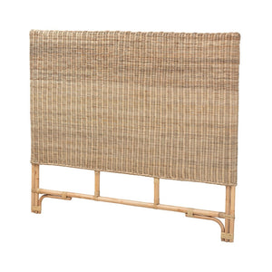 Baxton Studio bali Cantara Modern Bohemian Rattan Queen Headboard - Handcrafted, Lightweight & Eco-Friendly Design DC9048-Rattan-HB-Queen