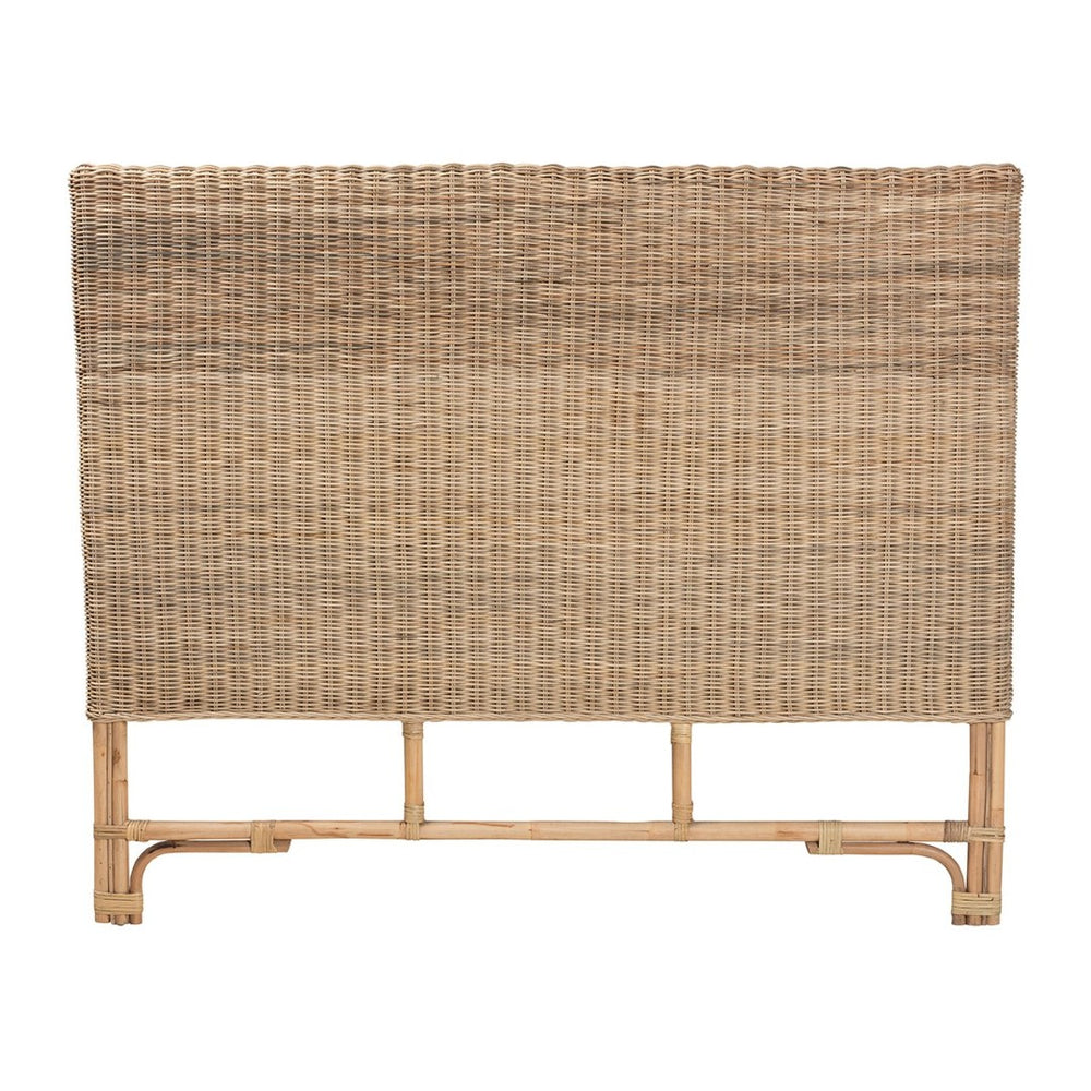 Baxton Studio bali Cantara Modern Bohemian Rattan Queen Headboard - Handcrafted, Lightweight & Eco-Friendly Design DC9048-Rattan-HB-Queen