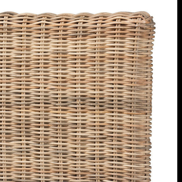 Baxton Studio bali Cantara Modern Bohemian Rattan Queen Headboard - Handcrafted, Lightweight & Eco-Friendly Design DC9048-Rattan-HB-Queen