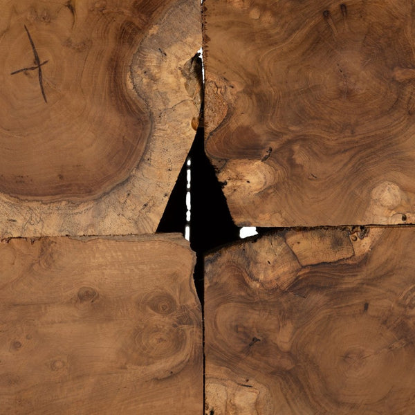 Baxton Studio bali Eldora Rustic Teak Root End Table - Handcrafted Natural Brown Accent Piece for Any Space 12738-Teak-ET