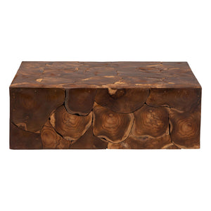 Bali & Pari Eldora Solid Teak Root Coffee Table Handcrafted Organic Live Edge