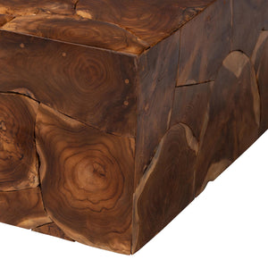 Bali & Pari Eldora Solid Teak Root Coffee Table Handcrafted Organic Live Edge