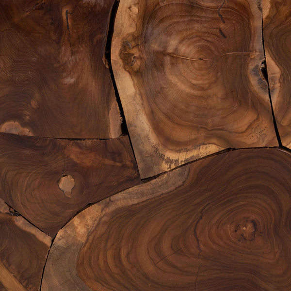 Bali & Pari Eldora Solid Teak Root Coffee Table Handcrafted Organic Live Edge