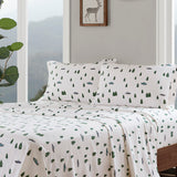 Woolrich Cotton Flannel Lodge/Cabin Sheet Set WR20-3987 Green Trees & Trucks