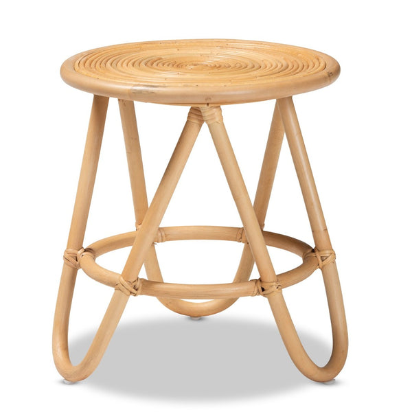 Baxton Studio bali Rinjani Modern Bohemian Natural Rattan End Table - Stylish Accent for Living Room & Lounge Rinjani-Rattan-ET