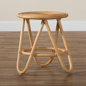 Baxton Studio bali Rinjani Modern Bohemian Natural Rattan End Table - Stylish Accent for Living Room & Lounge Rinjani-Rattan-ET