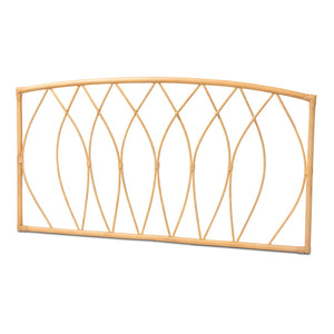 Baxton Studio bali Halia Handcrafted Modern Bohemian Rattan Queen Headboard - Wall-Mount, Natural Elegance & Style 0681B-Rattan-HB-Queen