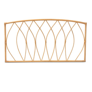 Baxton Studio bali Halia Handcrafted Modern Bohemian Rattan Queen Headboard - Wall-Mount, Natural Elegance & Style 0681B-Rattan-HB-Queen