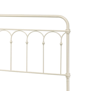 English Elm Citron White Metal Full Bed with Spindle Headboard, 330lb Capacity, 4 Slats & 6 Legs Support B2726P265250