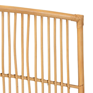 Baxton Studio bali Bali Malvina Modern Bohemian Rattan Queen Size Wall-Mount Headboard - Handcrafted Tropical Elegance 0682B-Rattan-HB-Queen