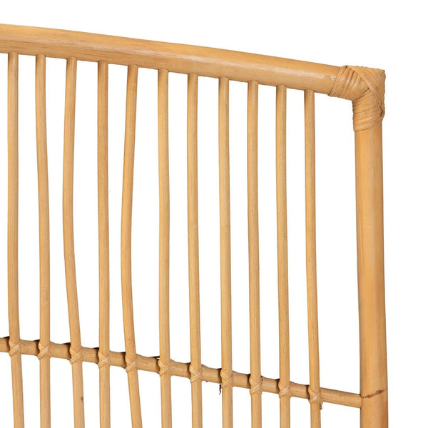 Baxton Studio bali Bali Malvina Modern Bohemian Rattan Queen Size Wall-Mount Headboard - Handcrafted Tropical Elegance 0682B-Rattan-HB-Queen
