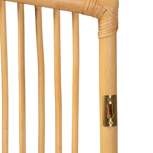 Baxton Studio bali Bali Malvina Modern Bohemian Rattan Queen Size Wall-Mount Headboard - Handcrafted Tropical Elegance 0682B-Rattan-HB-Queen