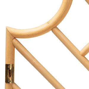 Baxton Studio bali Giza Modern Bohemian Rattan Wall-Mount Headboard - Handmade Queen Size with Chevron Design Giza-Rattan-HB-Queen