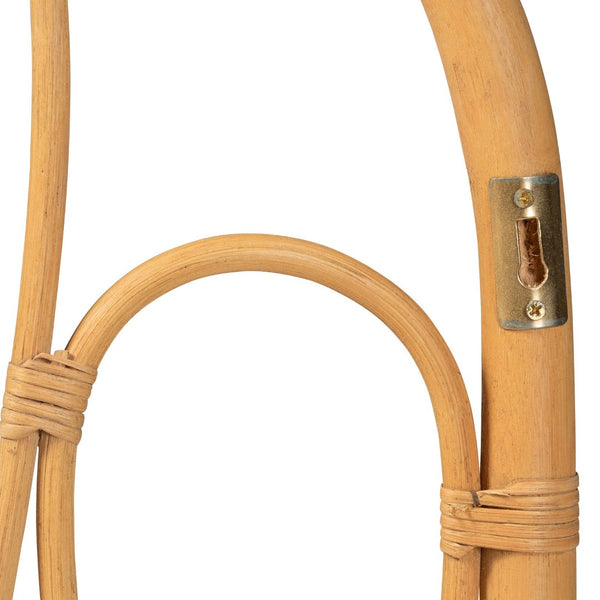 Baxton Studio bali Carrick Modern Bohemian Rattan Queen Wall-Mount Headboard - Artisan Crafted, Natural Elegance 0680B-Rattan-HB-Queen