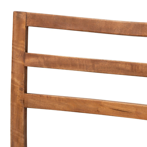 Baxton Studio bali Arthur Mid-Century Modern Dining Chair Set - 2-Piece Walnut Mahogany & Natural Rattan Design Arthur-Teak-DC