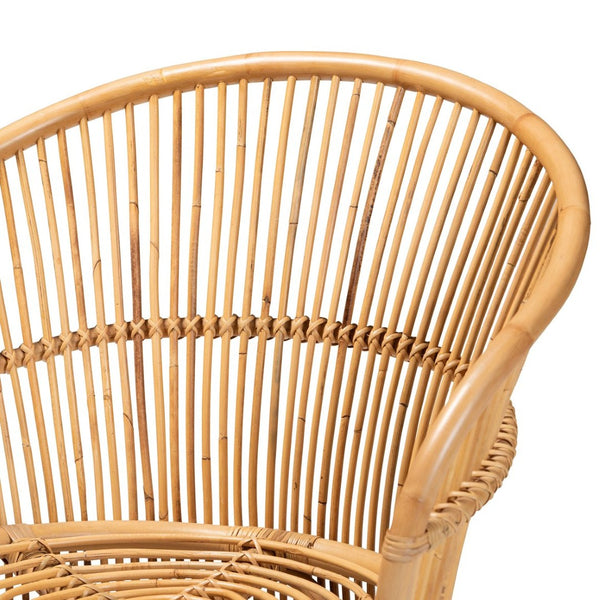 Baxton Studio bali Narva Rattan Accent Chair - Handcrafted Modern Bohemian Furniture for Tropical Elegance Narva-Rattan-CC