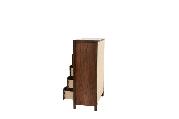English Elm Oak 5-Drawer Chest of Drawers 34"x17"x49"H – Oak Veneer Bedroom Storage, Contemporary Wood Finish B011P244398