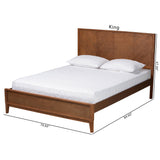 Baxton Studio Carver Classic Transitional Ash Walnut Finished Wood King Size Platform Bed