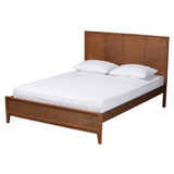 Baxton Studio Carver Classic Transitional Ash Walnut Finished Wood King Size Platform Bed