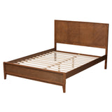 Baxton Studio Carver Classic Transitional Ash Walnut Finished Wood King Size Platform Bed