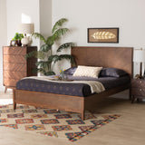 Baxton Studio Carver Classic Transitional Ash Walnut Finished Wood King Size Platform Bed