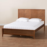 Baxton Studio Carver Classic Transitional Ash Walnut Finished Wood King Size Platform Bed