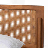 Baxton Studio Gardwin Mid-Century Modern Ash Walnut Finished Wood King Size Platform Bed