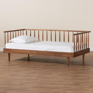 Baxton Studio Baxton Studio Matilda Mid-Century Modern Daybed - Stylish Ash Walnut Twin Bed for Cozy Spaces MG0091-Ash Walnut-Daybed-Twin