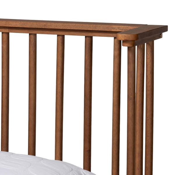Baxton Studio Baxton Studio Flint Queen Platform Bed - Modern Ash Walnut Finish, Mid-Century Design, Easy Assembly MG0092-Ash Walnut-Queen