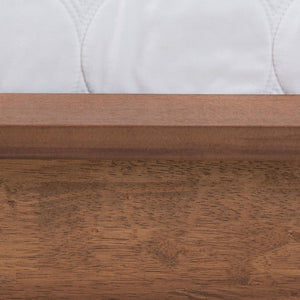 Baxton Studio Baxton Studio Flint Queen Platform Bed - Modern Ash Walnut Finish, Mid-Century Design, Easy Assembly MG0092-Ash Walnut-Queen