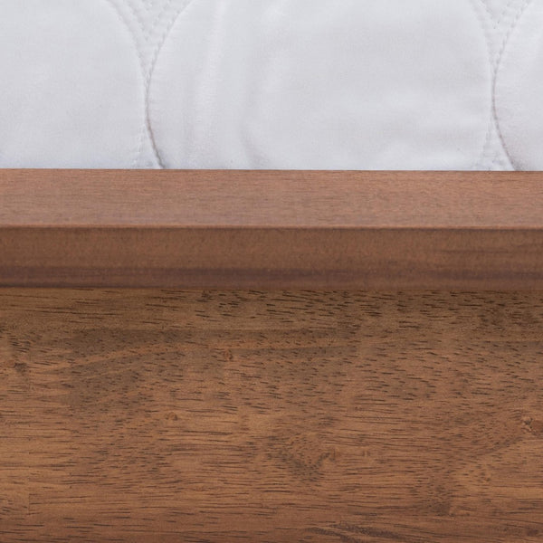 Baxton Studio Baxton Studio Flint Queen Platform Bed - Modern Ash Walnut Finish, Mid-Century Design, Easy Assembly MG0092-Ash Walnut-Queen