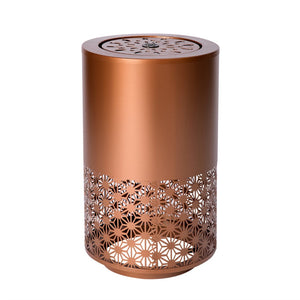 English Elm 20.87"h Brown Powder-coated Metal Outdoor Fountain Geometric Cutout with Warm Led Glow N765P355071B