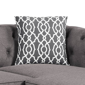 English Elm Waldina Reversible Fabric Sectional Sofa with Pocket Coil Seating, Button Tufting & Nailhead Trim Brown 84 L x 33 W x 26 H B2726P265298
