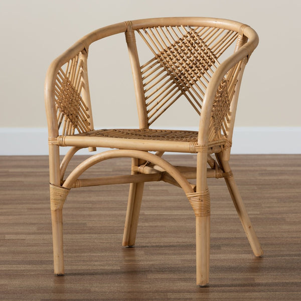 Baxton Studio bali Kagama Modern Bohemian Natural Rattan Dining Chair - Handcrafted Comfort for Your Home Kagama-Rattan-DC