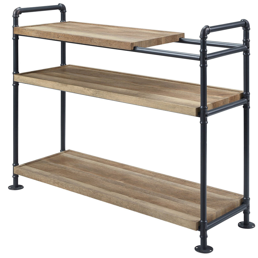 English Elm Mankato 3-Shelf Oak and Sandy Black Bookshelf — Easy Assembly, Versatile Storage for Books & Decor B062S00454