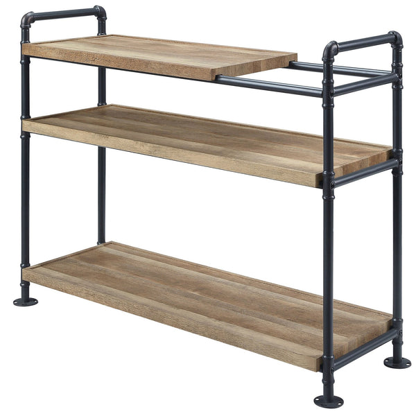 English Elm Mankato 3-Shelf Oak and Sandy Black Bookshelf — Easy Assembly, Versatile Storage for Books & Decor B062S00454