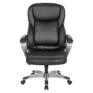 OSP Home Furnishings Exec Bonded Leather Office Chair with Lumbar Support for Executive Home Workspace ECH67707-EC3