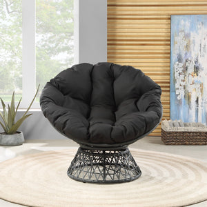 OSP Home Furnishings Papasan Chair Black