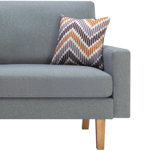 English Elm Bari Linen Upholstered Sofa with Pocket Coil Support and Solid Wood Legs for Living Room Gray B2749P413202