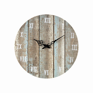 Wooden Roman Wall Clock - Weathered Blue 128-1009 Elk Home