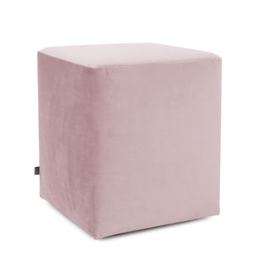 Howard Elliott Universal Cube Avanti Ottoman - Luxurious Faux Leather Side Table With Rich Grain Texture Appeal Pink 100% Polyester 128-1018-howard-elliott