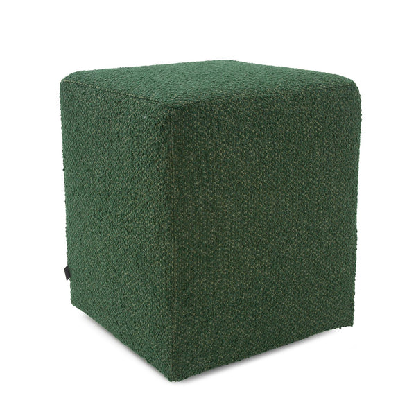 Howard Elliott Universal Cube Avanti Ottoman - Luxurious Faux Leather Side Table With Rich Grain Texture Appeal Green 100% Polyester 128-1265-howard-elliott